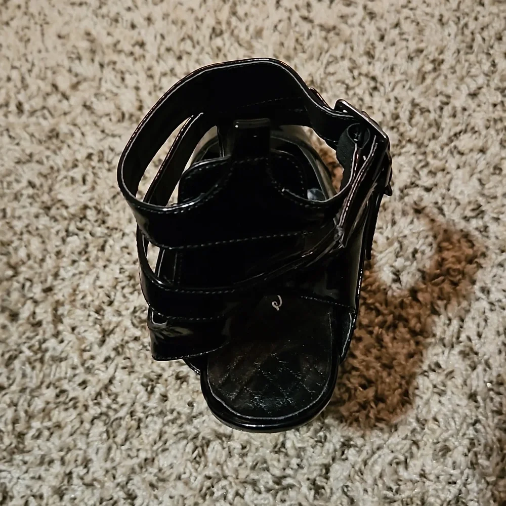 ELLIE STRAPPY PLATFORM HEELS SIZE 12 - Picture 4 of 8